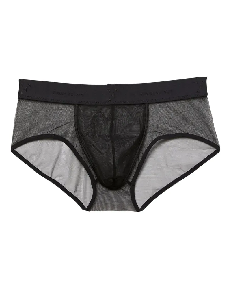 Fleur Du Mal Slip aus Tüll - Schwarz Schwarz