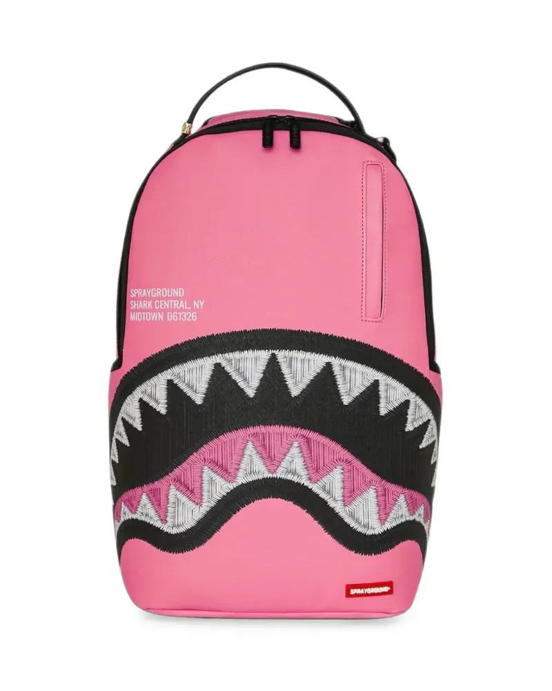 Sprayground shark Central embroidered backpack - Rosa Rosa