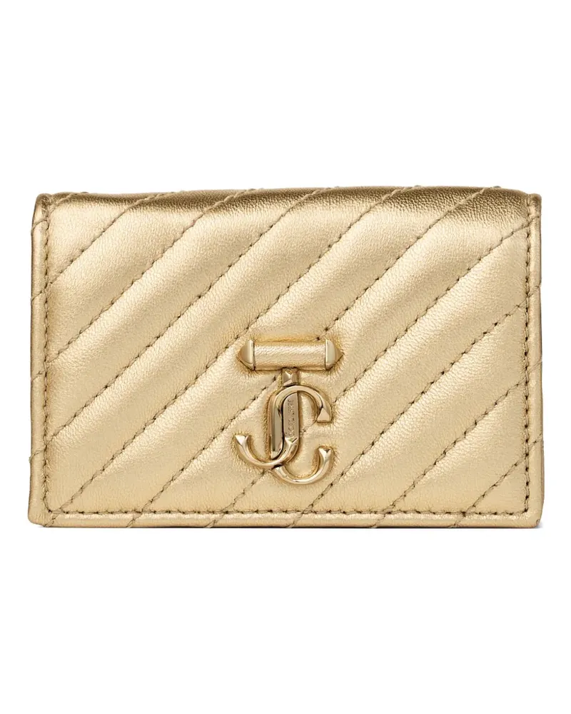 Jimmy Choo Curve Nello quilted wallet - Gold Gold