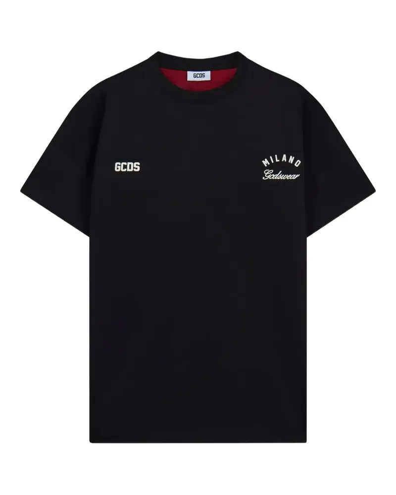 GCDS T-Shirt mit Logo-Print - Schwarz Schwarz