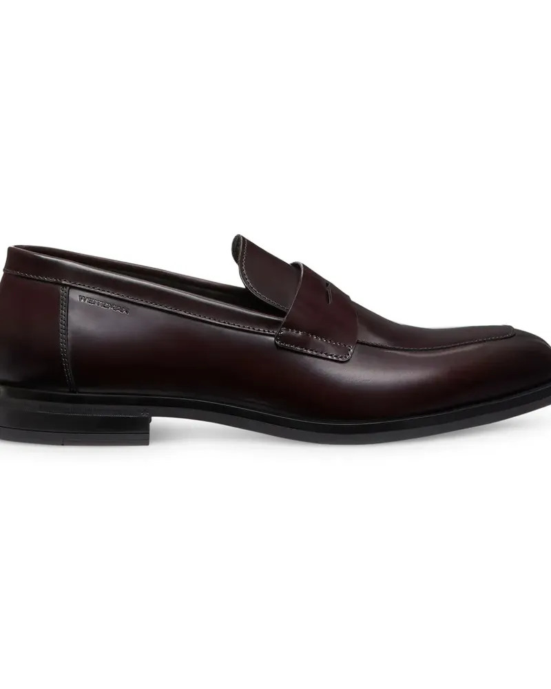 Stuart Weitzman SW Clup Classic Penny square-toe loafer - Braun Braun