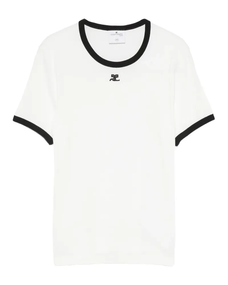 Courrèges Klassisches T-Shirt - Weiß Weiß