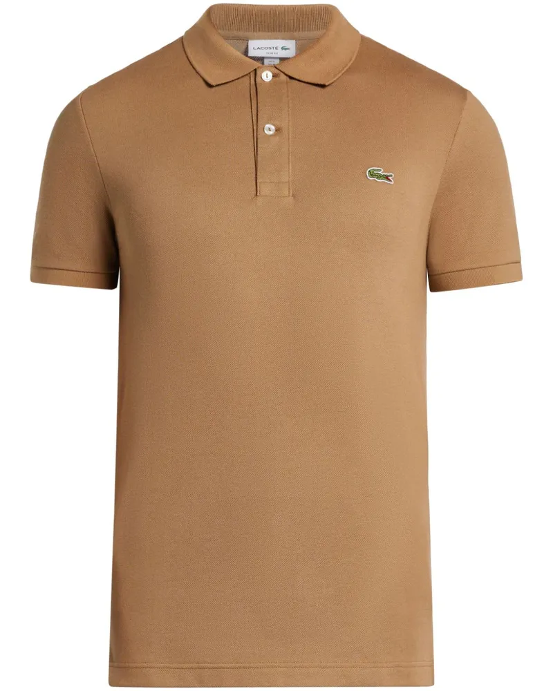 Lacoste Poloshirt mit Logo-Patch - Braun Braun