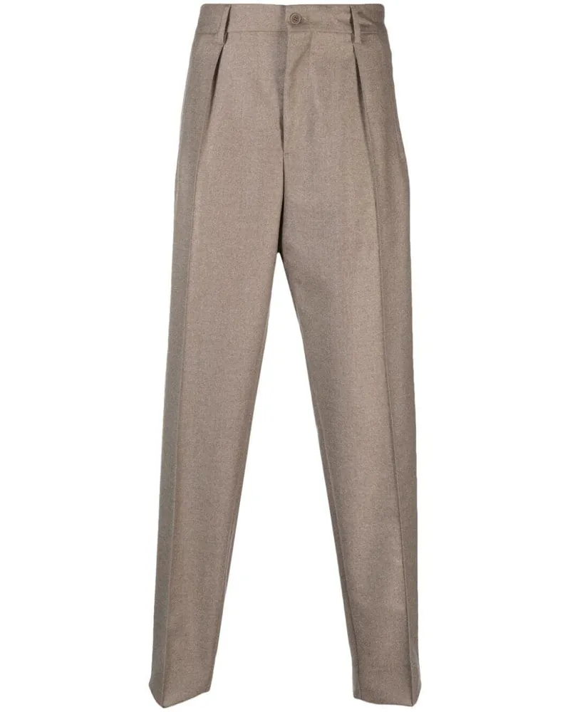 Giorgio Armani Tapered-Kaschmirhose mit hohem Bund - Grau Grau
