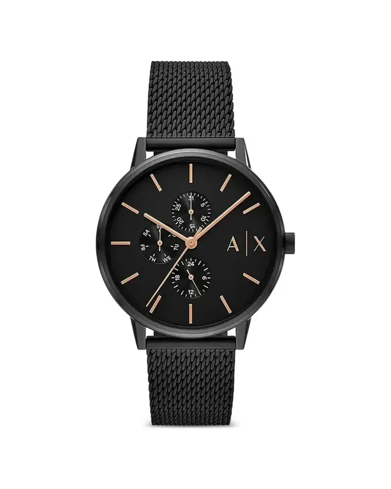 Armani Exchange Set mit rundem Zifferblatt 42mm - Schwarz Schwarz