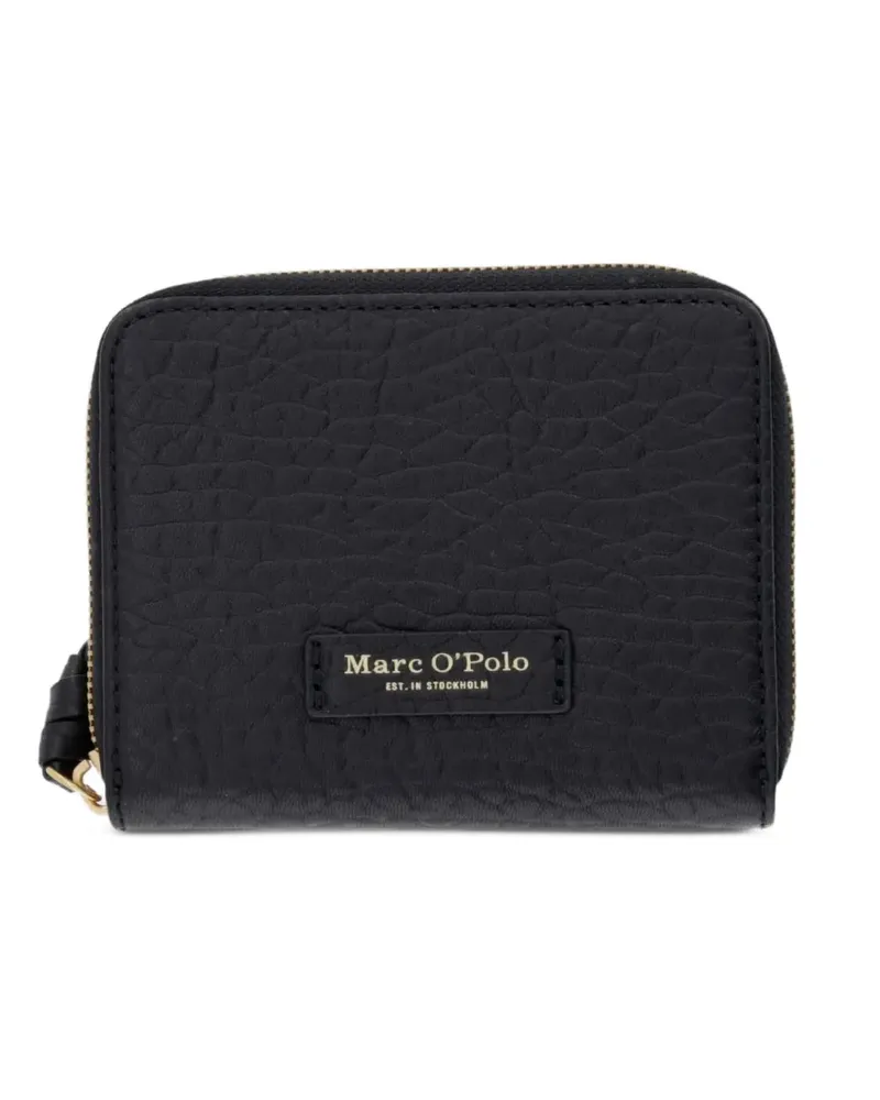 Marc O'Polo grainy leather wallet - Schwarz Schwarz