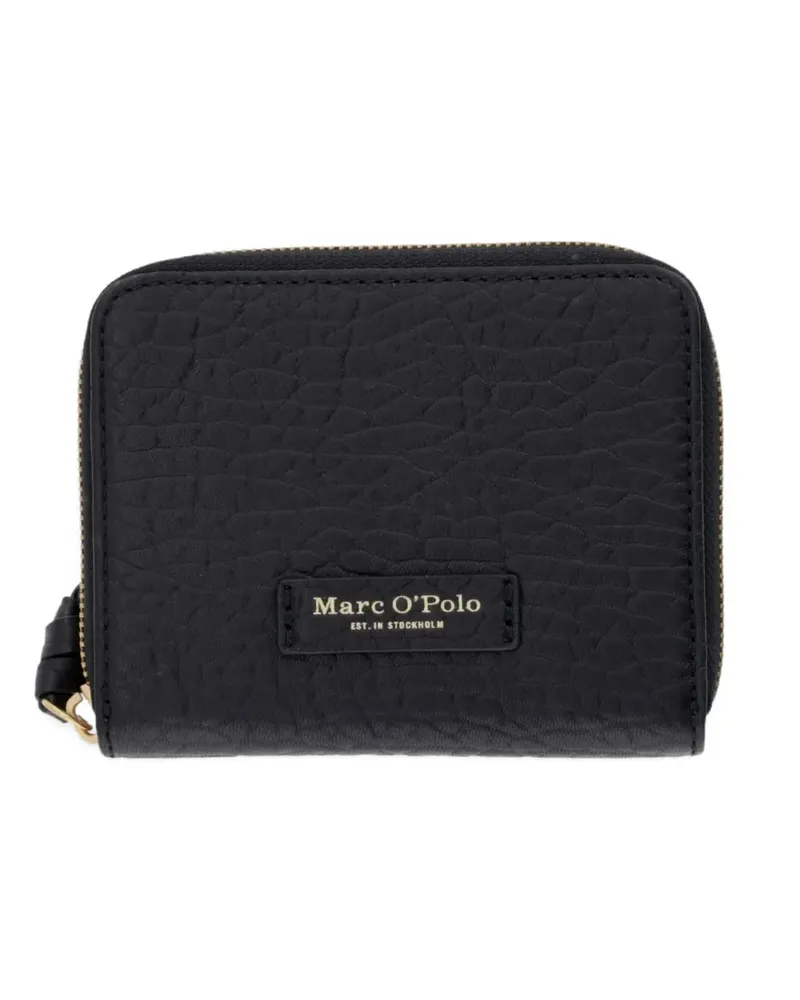 Marc O'Polo grainy leather wallet - Schwarz Schwarz