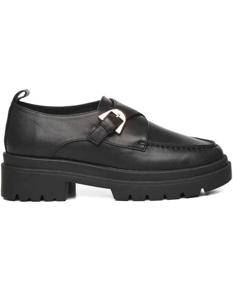 Coccinelle Plateau-Loafer mit Schnalle - Schwarz Schwarz
