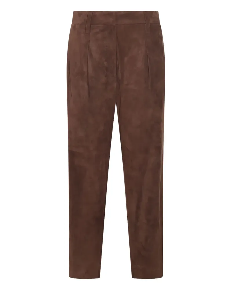 Brunello Cucinelli Hose aus Wildleder - Braun Braun