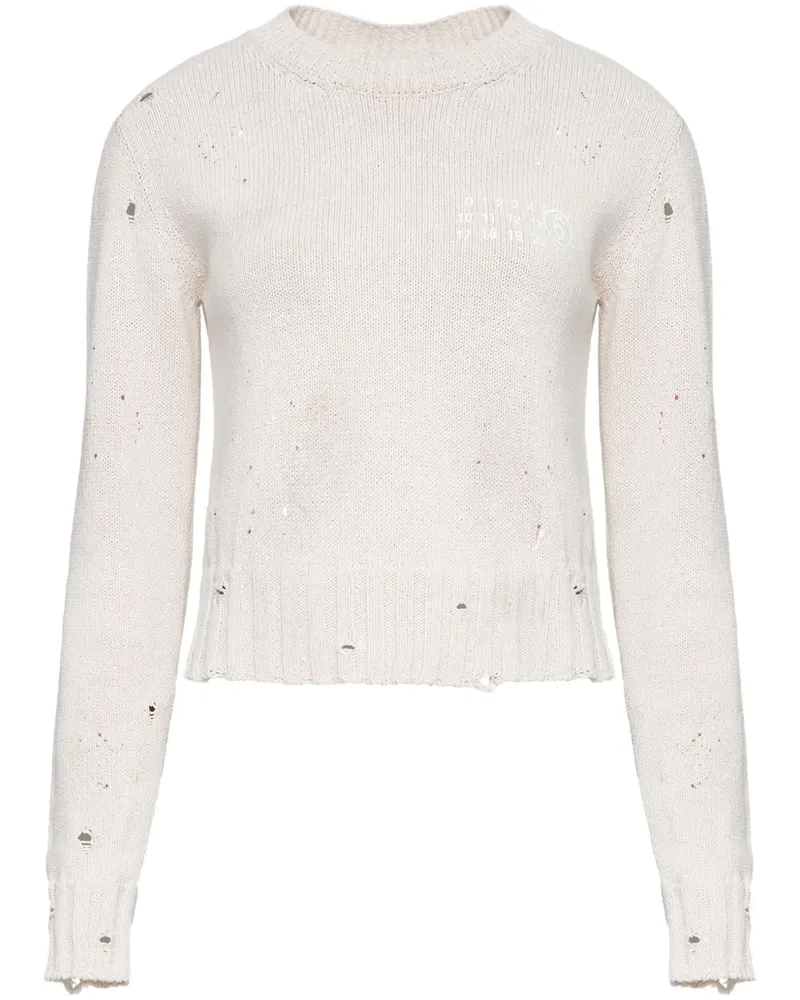 Maison Margiela Pullover mit Rundhalsausschnitt - Nude Nude