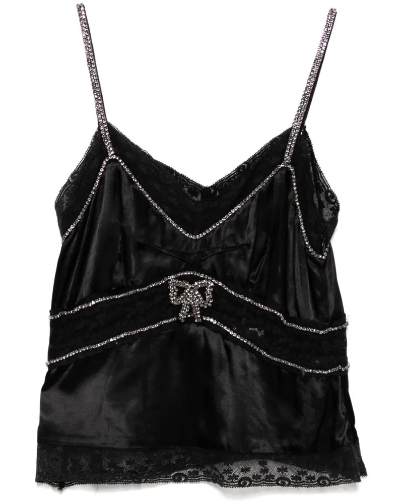 LoveShackFancy Laticia Oberteil - Schwarz Schwarz