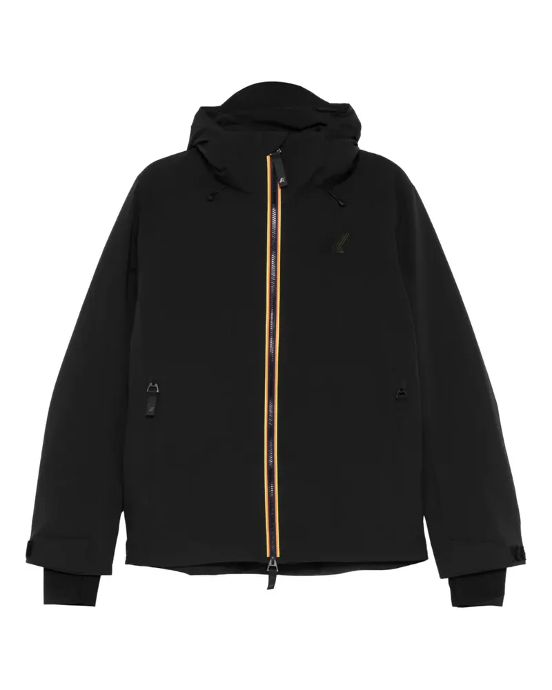 K-Way Kapuzenjacke mit Reißverschluss - Schwarz Schwarz