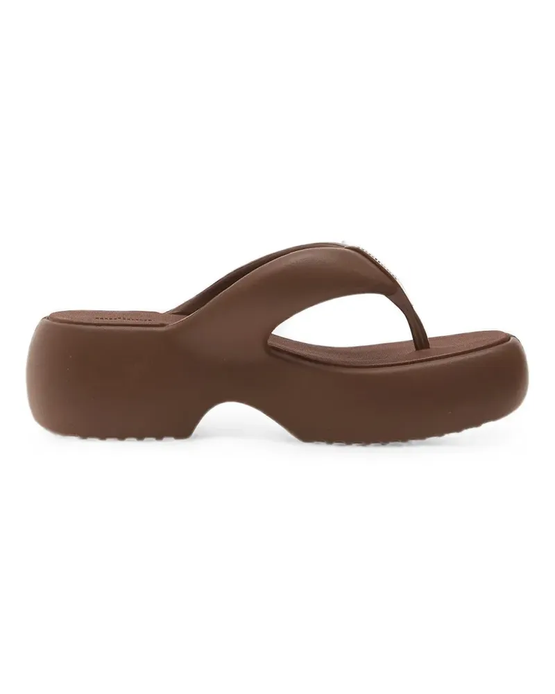 Melissa Free Fuzzy platform thong-strap sandals - Braun Braun