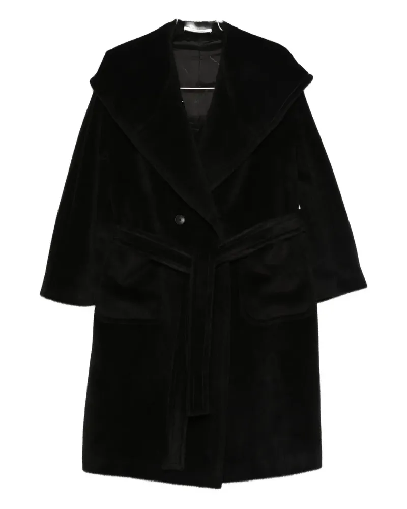 Tagliatore Kapuzenmantel mit Gürtel - Schwarz Schwarz