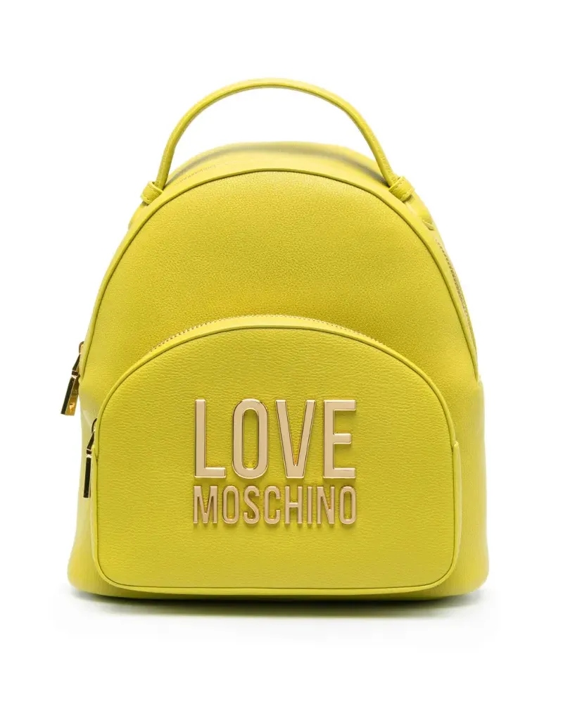Moschino Rucksack mit Logo-Schild - Grün Grün