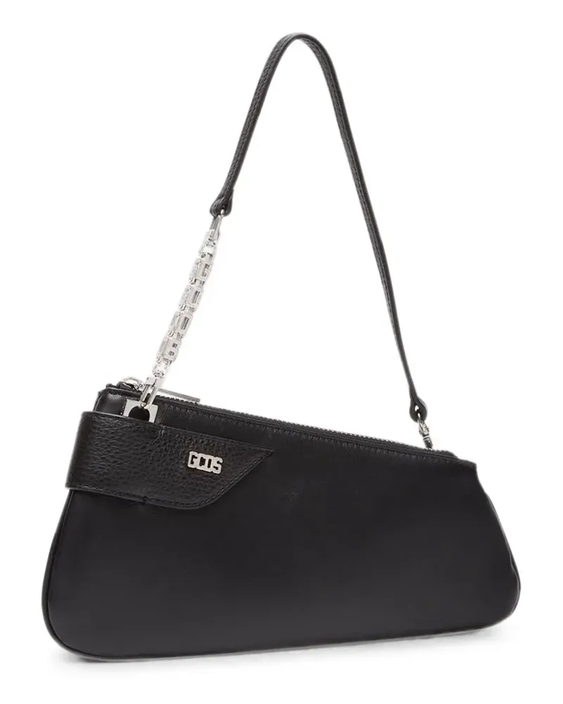 GCDS small Comma Notte asymmetric shoulder bag - Schwarz Schwarz