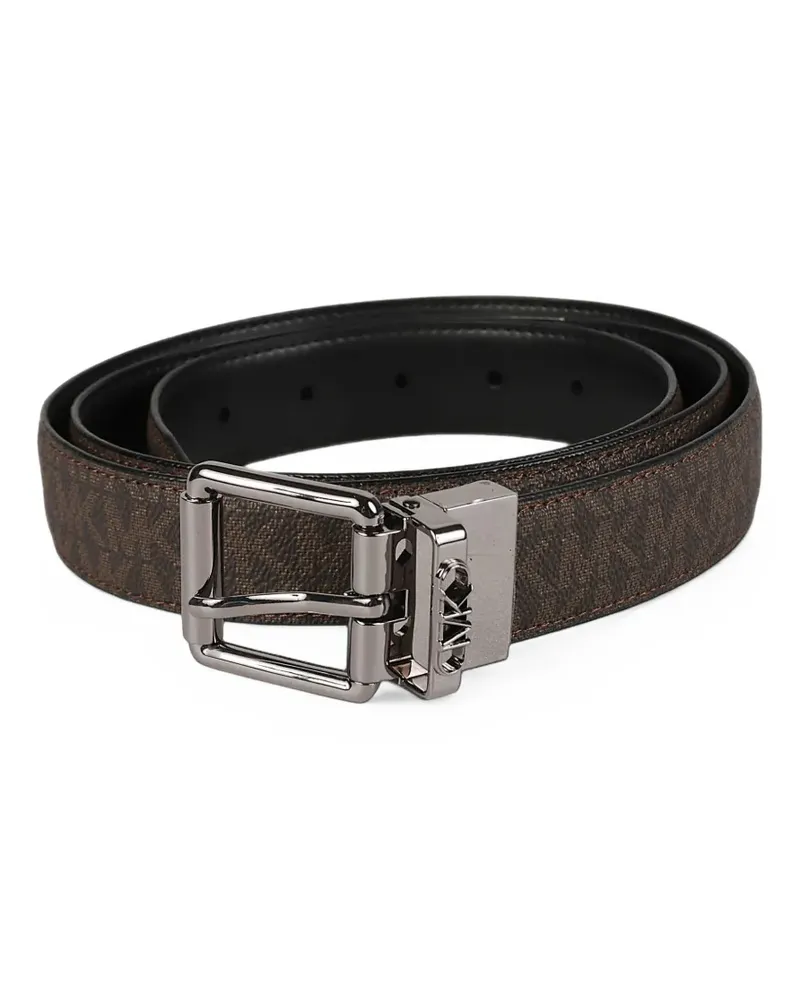 Michael Kors monogram-print buckle belt - Braun Braun