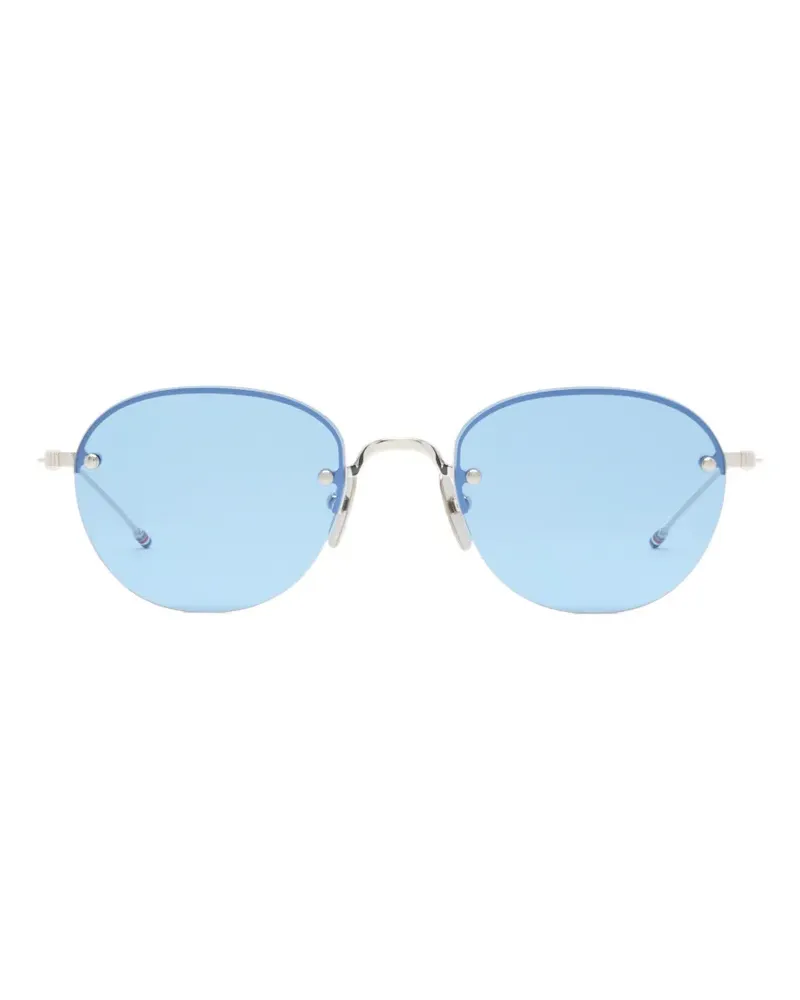 Thom Browne Runde Brille ohne Rahmen - Silber Silber