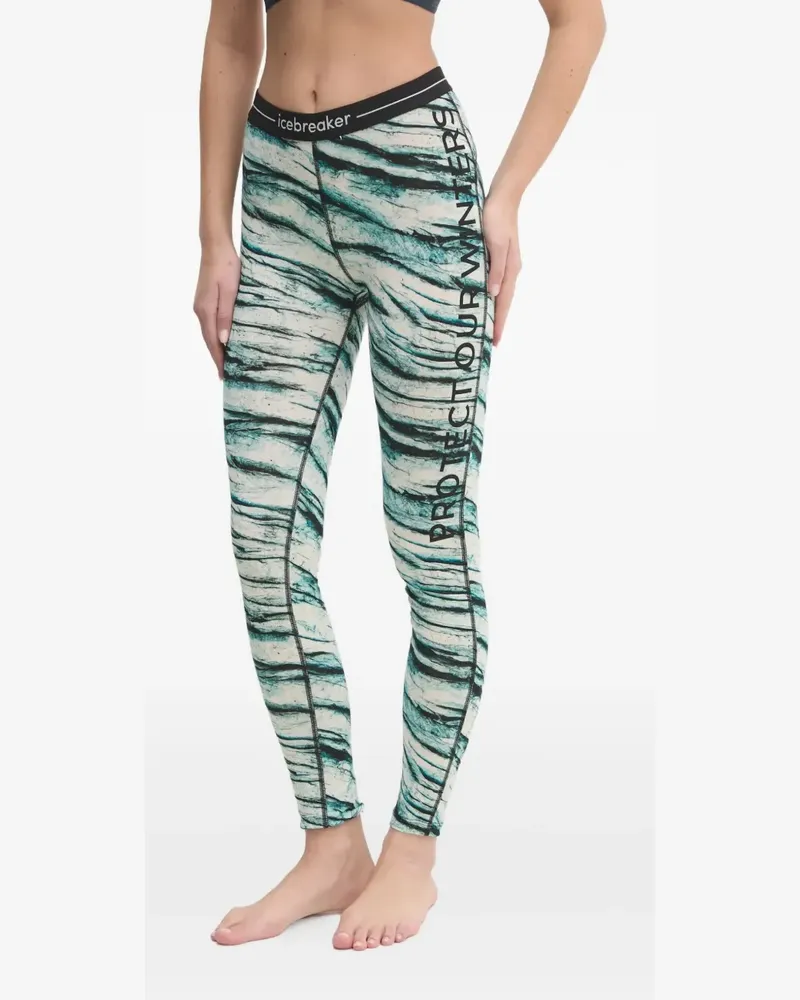 Icebreaker x Protect Our Winters Leggings mit Print - Weiß Weiß