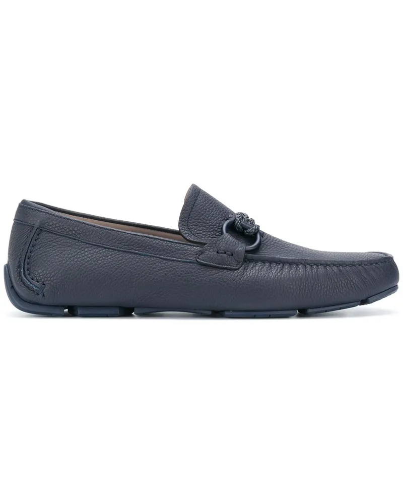 Ferragamo Mokassins mit Gancini-Detail - Blau Blau
