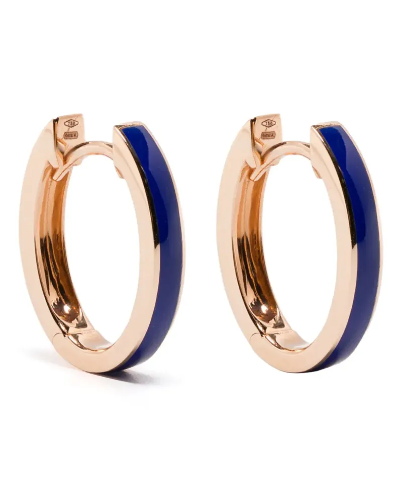 ANAPSARA 18kt Rotgoldcreolen mit Emaille-Detail - Rosa Rosa