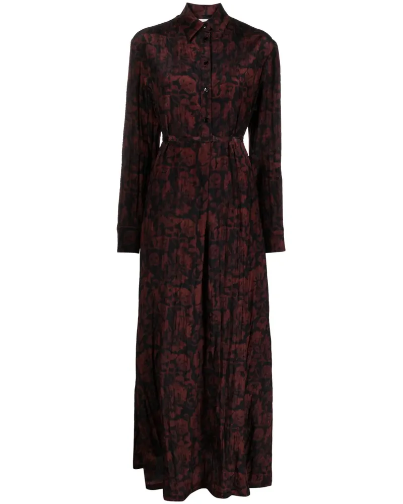 christian wijnants Deny Maxikleid mit Print - Rot Rot