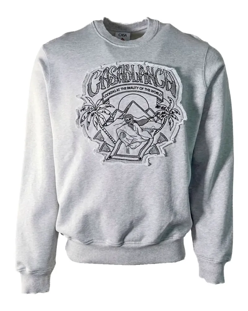 Casablanca Paris Pullover mit grafischem Patch - Grau Grau