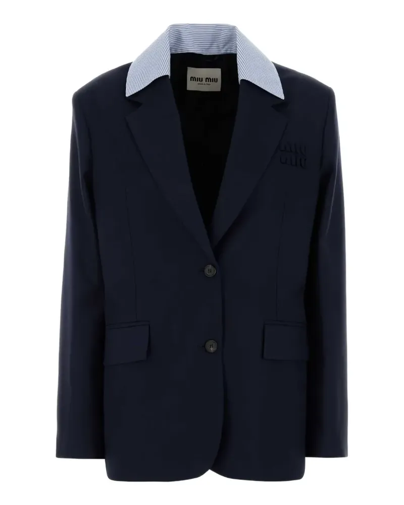 Miu Miu Einreihiges Sakko - Blau Blau
