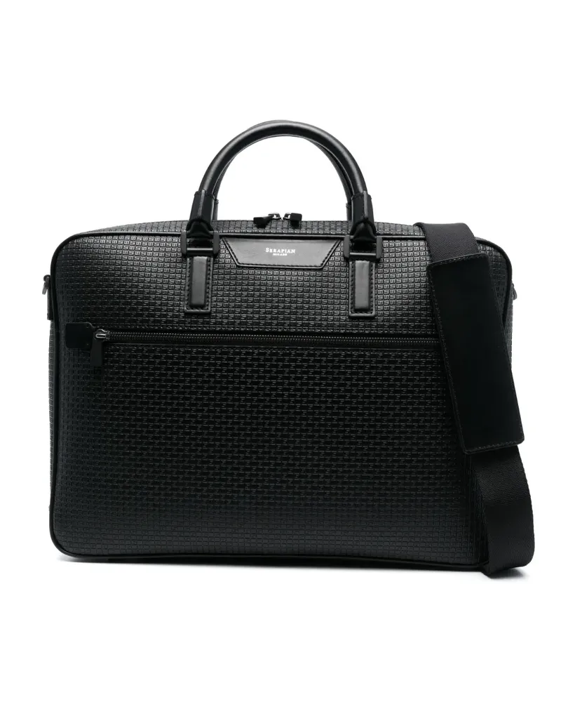 Serapian Laptoptasche mit Monogramm - Schwarz Schwarz