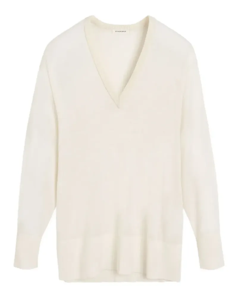 By Malene Birger Derya Pullover mit V-Ausschnitt - Weiß Weiß