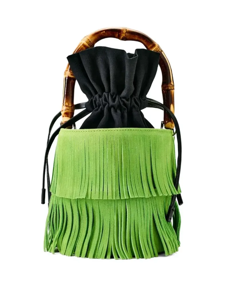 Simon Miller Tiki fringe bucket bag - Grün Grün