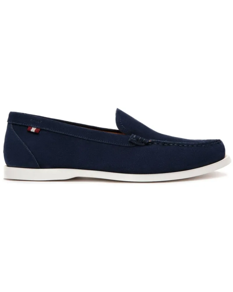 Bally Loafer mit Streifendetail Blau