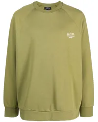 A.P.C. Sweatshirt mit Logo-Stickerei Grün