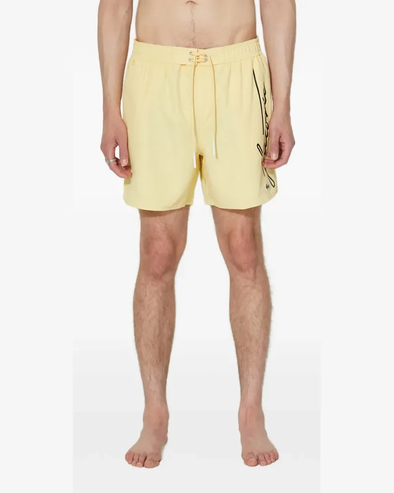 Lacoste Badeshorts mit Logo-Print - Gelb Gelb