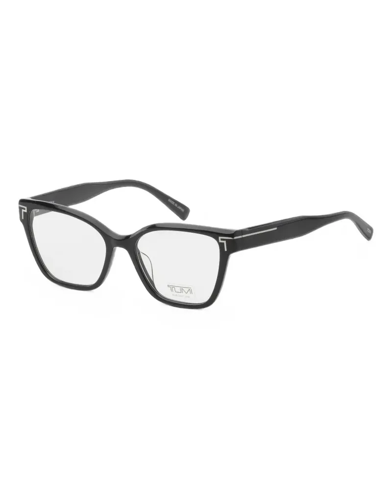 Tumi geometric-frame glasses - Schwarz Schwarz