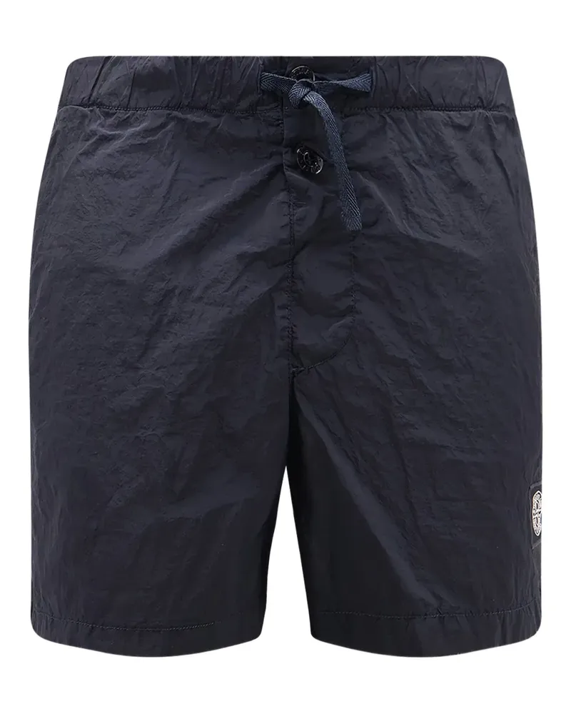 Stone Island drawstring-fastening logo-patch swim shorts - Blau Blau