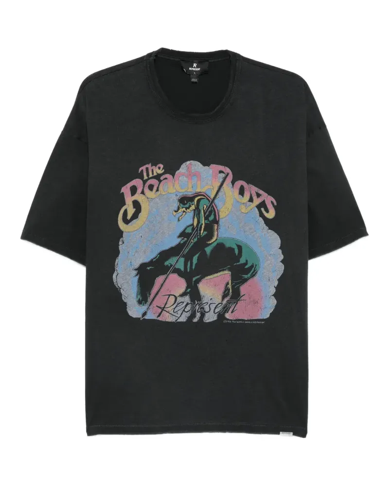REPRESENT T-Shirt mit grafischem Print - Schwarz Schwarz