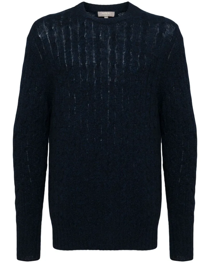 N.Peal Thames Pullover aus Kaschmir - Blau Blau
