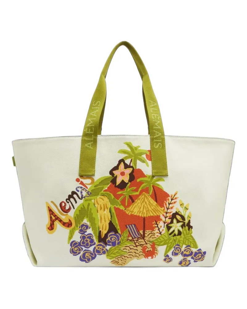 ALEMAIS Island Cove beach tote - Nude Nude