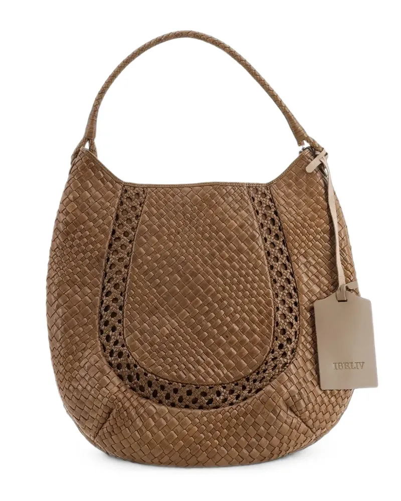 IBELIV Gewebte Lamia Schultertasche - Braun Braun
