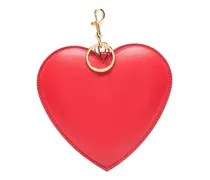 Heart Schlüsselanhänger aus Schafsleder - Rot