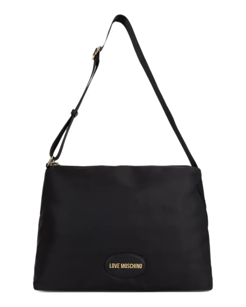 Moschino Schultertasche mit verstellbarem Riemen - Schwarz Schwarz