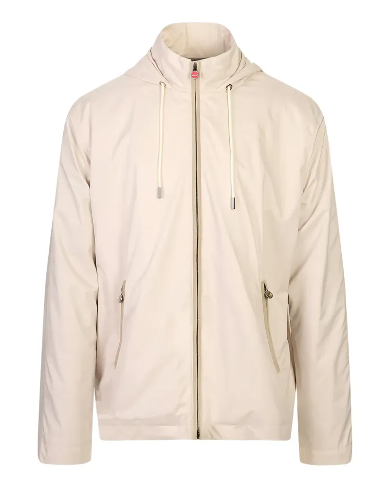 Kiton hooded zip-up jacket - Nude Nude