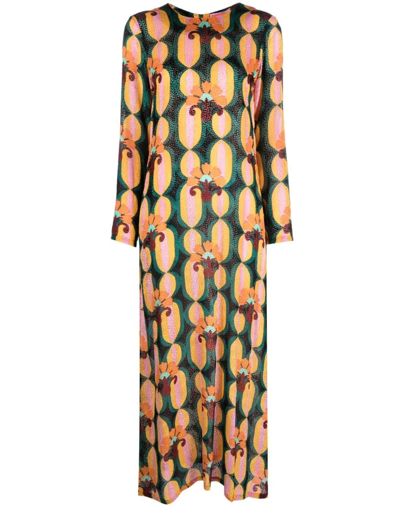 La DoubleJ Midikleid mit Print - Blau Blau