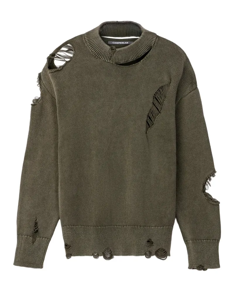 Camper Pullover mit Cut-Out - Grün Grün