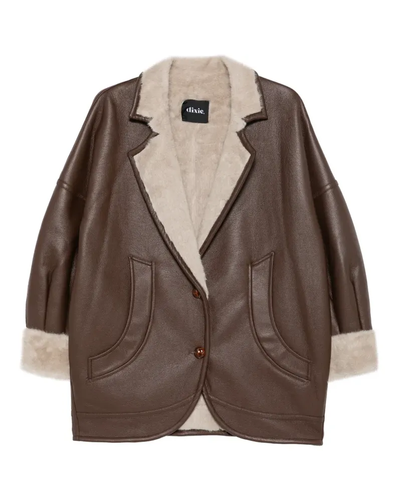 Dixie Mantel auf Faux Shearling - Braun Braun