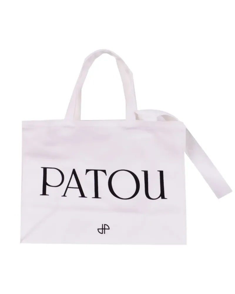 Patou logo-print canvas tote bag - Weiß Weiß