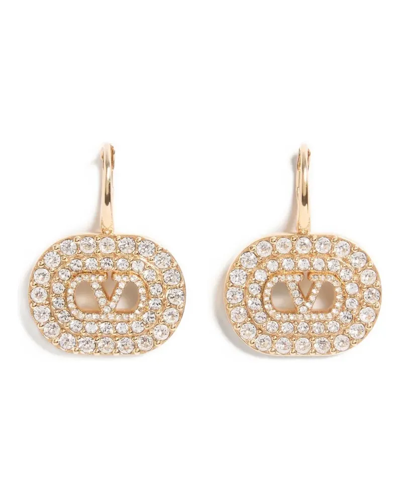 Valentino Garavani VLogo Signature Ohrringe aus Metall mit Swarovski® Kristallen - Gold Gold