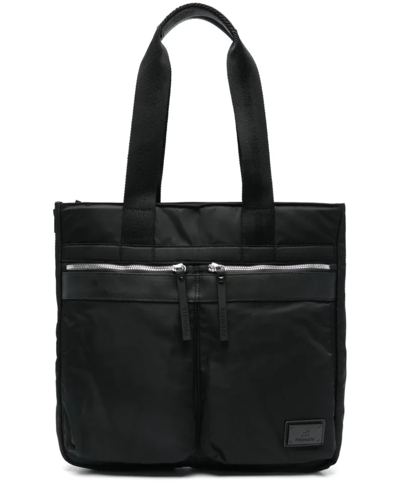 Premiata Laptoptasche mit Logo-Schild - Schwarz Schwarz