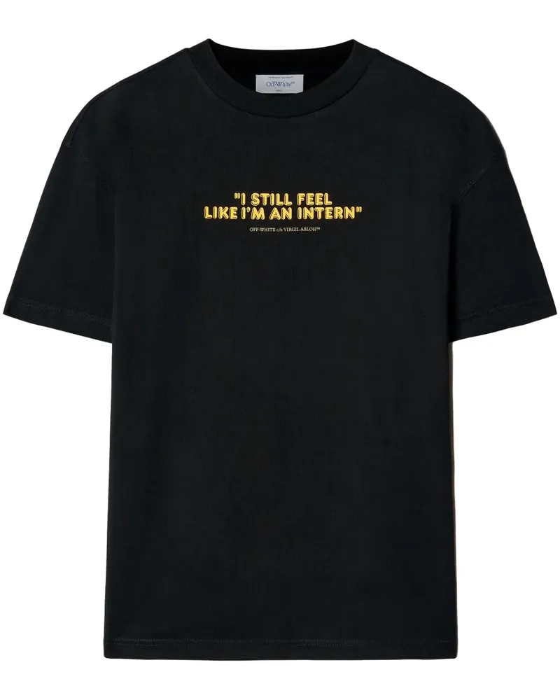 OFF-WHITE T-Shirt mit Slogan-Print - Schwarz Schwarz
